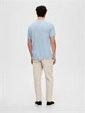 SLHBET LINEN SS O-NECK TEE cashmere blue