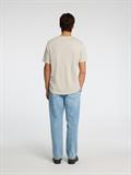 SLHBET LINEN SS O-NECK TEE oatmeal