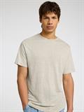 SLHBET LINEN SS O-NECK TEE oatmeal