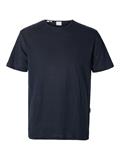 SLHBET LINEN SS O-NECK TEE sky captain