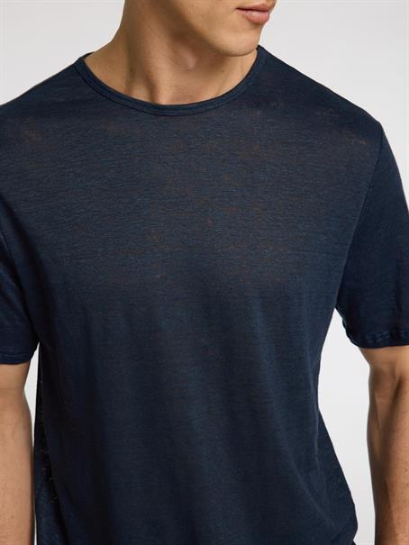 SLHBET LINEN SS O-NECK TEE sky captain