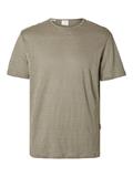 SLHBET LINEN SS O-NECK TEE vetiver