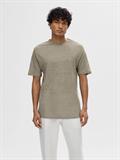 SLHBET LINEN SS O-NECK TEE vetiver
