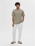 SLHBET LINEN SS O-NECK TEE vetiver