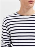 SLHBRIAC STRIPE LS O-NECK TEE NOOS bright white