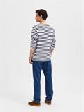 SLHBRIAC STRIPE LS O-NECK TEE NOOS bright white