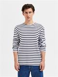 SLHBRIAC STRIPE LS O-NECK TEE NOOS bright white