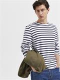 SLHBRIAC STRIPE LS O-NECK TEE NOOS bright white