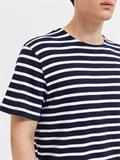 SLHBRIAC STRIPE SS O-NECK TEE NOOS navy blazer