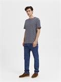 SLHBRIAC STRIPE SS O-NECK TEE NOOS navy blazer