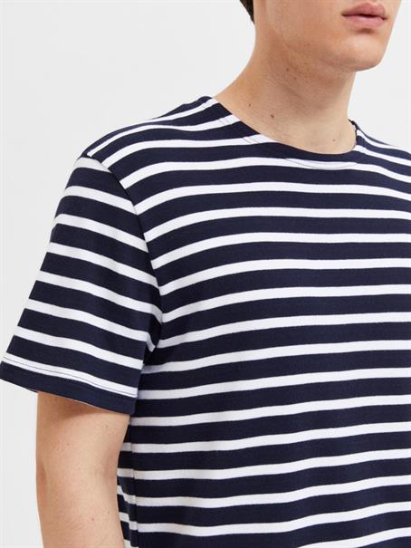 SLHBRIAC STRIPE SS O-NECK TEE NOOS navy blazer