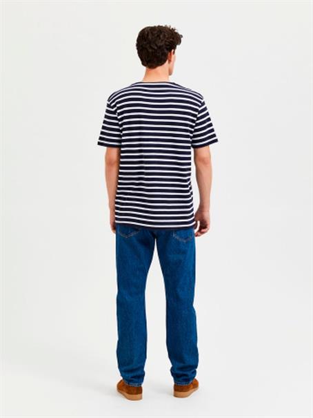 SLHBRIAC STRIPE SS O-NECK TEE NOOS navy blazer