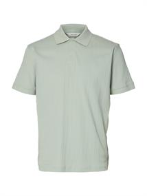 SLHCOLE RIB SS POLO aqua gray