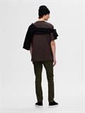 SLHCOLMAN SS O-NECK TEE NOOS chocolate torte