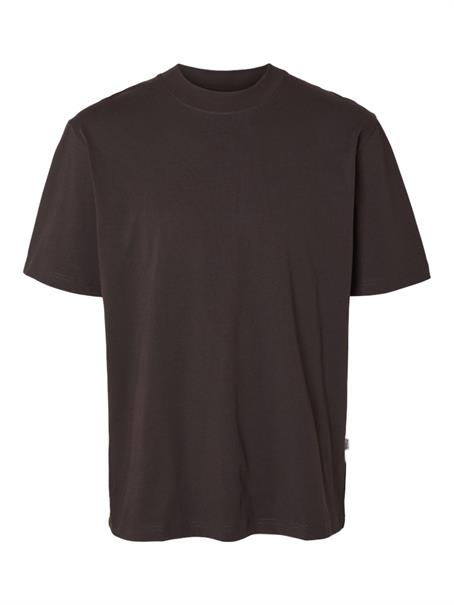 SLHCOLMAN SS O-NECK TEE NOOS chocolate torte