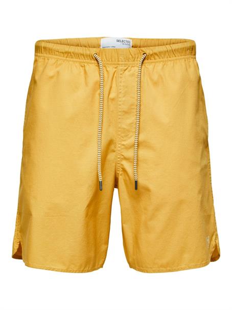 SLHCOMFORT-EMIL SHORTS W CAMP ochre