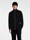 SLHDANE LS KNIT STRUCTURE FULL ZIP NOOS black