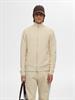 SLHDANE LS KNIT STRUCTURE FULL ZIP NOOS oatmeal