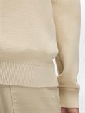 SLHDANE LS KNIT STRUCTURE FULL ZIP NOOS oatmeal