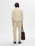 SLHDANE LS KNIT STRUCTURE FULL ZIP NOOS oatmeal
