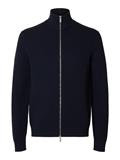 SLHDANE LS KNIT STRUCTURE FULL ZIP NOOS sky captain