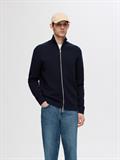 SLHDANE LS KNIT STRUCTURE FULL ZIP NOOS sky captain