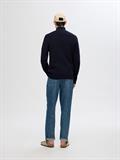 SLHDANE LS KNIT STRUCTURE FULL ZIP NOOS sky captain