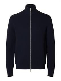 SLHDANE LS KNIT STRUCTURE FULL ZIP NOOS sky captain