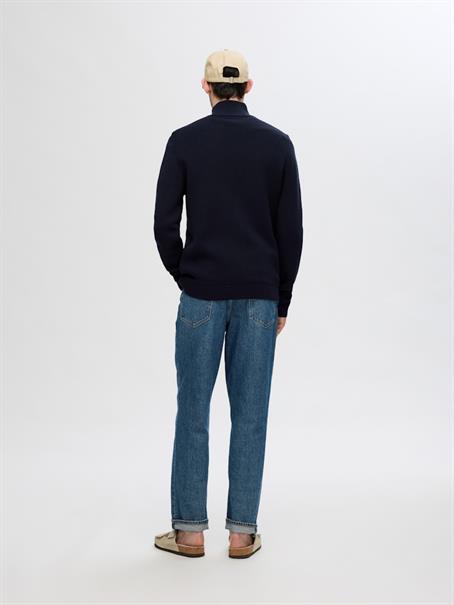 SLHDANE LS KNIT STRUCTURE FULL ZIP NOOS sky captain