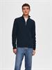 SLHDANE LS KNIT STRUCTURE HALF ZIP NOOS sky captain