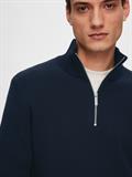 SLHDANE LS KNIT STRUCTURE HALF ZIP NOOS sky captain