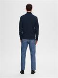SLHDANE LS KNIT STRUCTURE HALF ZIP NOOS sky captain