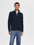 SLHDANE LS KNIT STRUCTURE HALF ZIP NOOS sky captain