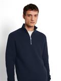SLHDANE LS KNIT STRUCTURE HALF ZIP NOOS sky captain