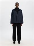 SLHDANE LS KNIT STRUCTURE ROLL NECK NOOS black