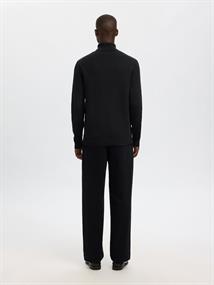 SLHDANE LS KNIT STRUCTURE ROLL NECK NOOS black