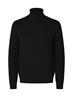 SLHDANE LS KNIT STRUCTURE ROLL NECK NOOS black