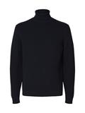 SLHDANE LS KNIT STRUCTURE ROLL NECK NOOS sky captain