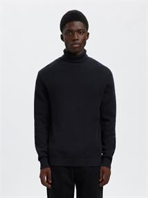 SLHDANE LS KNIT STRUCTURE ROLL NECK NOOS sky captain
