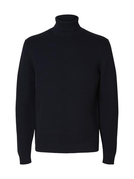 SLHDANE LS KNIT STRUCTURE ROLL NECK NOOS sky captain