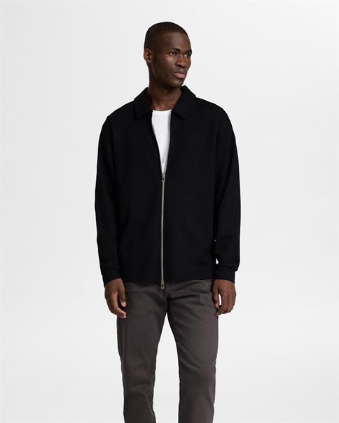 SLHEMANUEL SOFT FULL ZIP SWEAT NOOS black