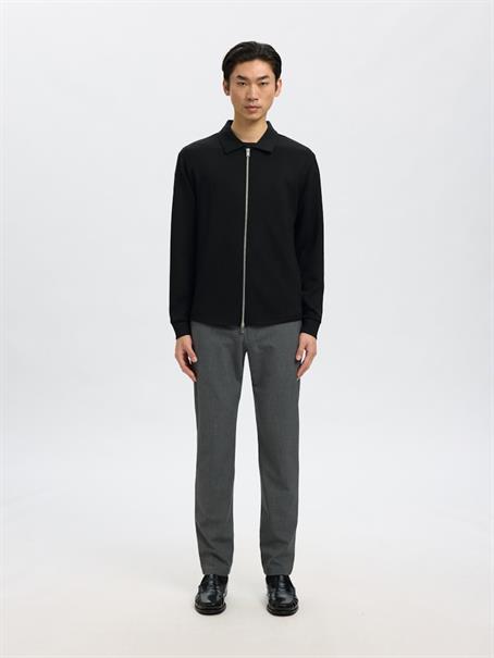 SLHEMANUEL SOFT FULL ZIP SWEAT NOOS black