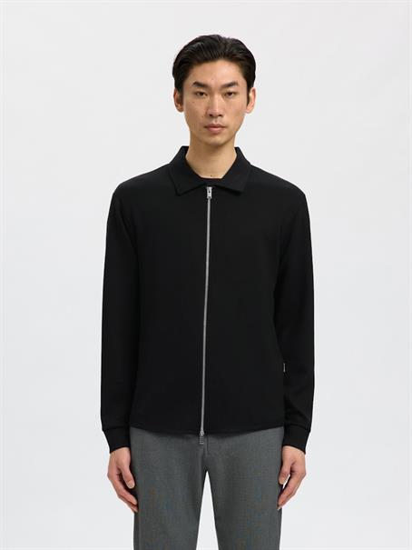 SLHEMANUEL SOFT FULL ZIP SWEAT NOOS black