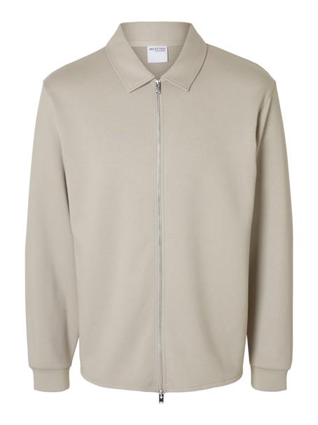 SLHEMANUEL SOFT FULL ZIP SWEAT NOOS pure cashmere