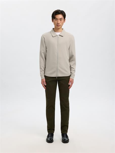 SLHEMANUEL SOFT FULL ZIP SWEAT NOOS pure cashmere