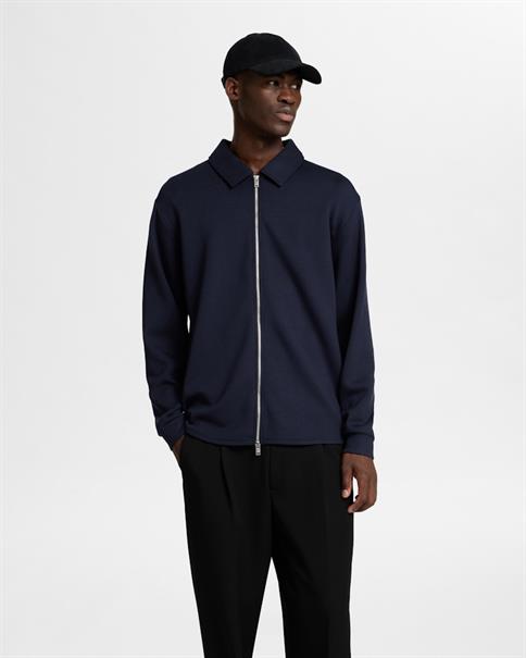 SLHEMANUEL SOFT FULL ZIP SWEAT NOOS sky captain