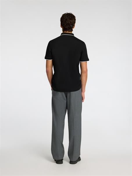 SLHFAVE SPORT ZIP SS POLO NOOS black