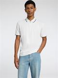 SLHFAVE SPORT ZIP SS POLO NOOS cloud dancer