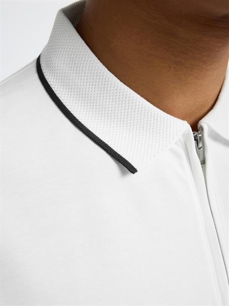 SLHFAVE SPORT ZIP SS POLO NOOS cloud dancer