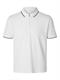 SLHFAVE SPORT ZIP SS POLO NOOS cloud dancer